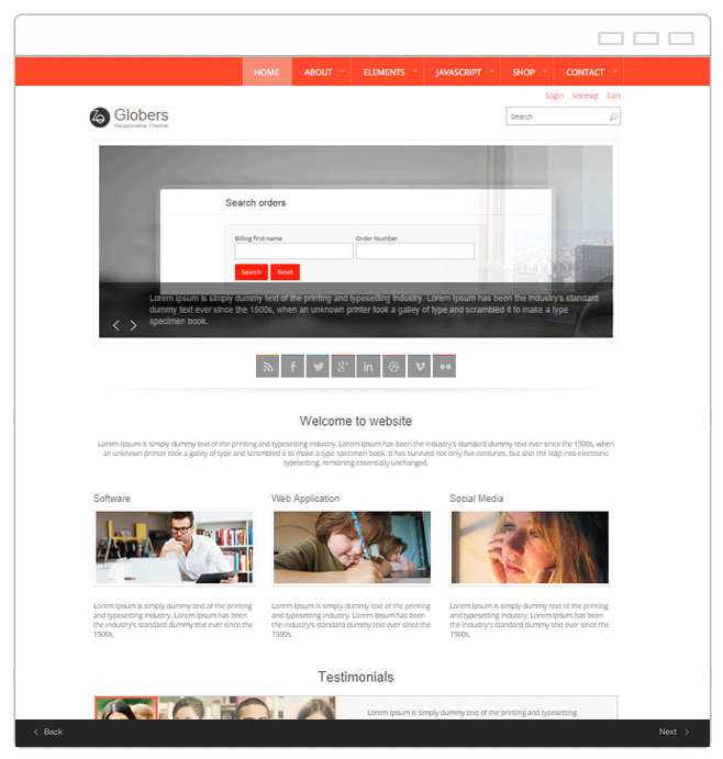 Globers eCommerce Responsive Theme Globers eCommerce Responsive Theme